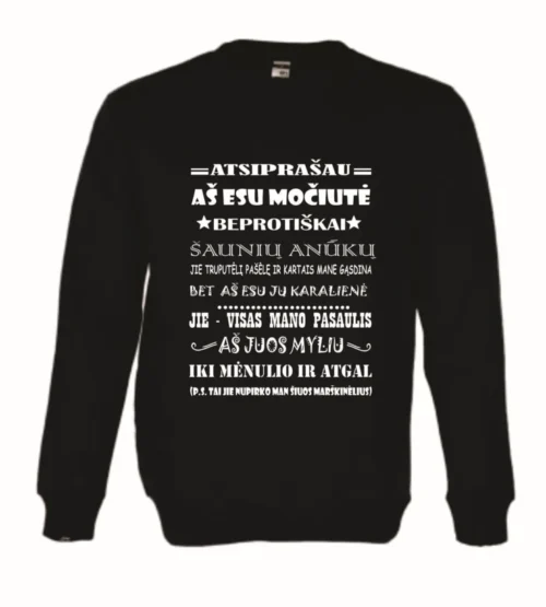 Džemperis aš esu močiutė...
