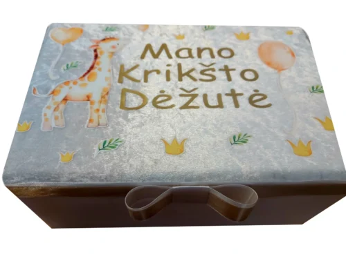 Krikštadėžė su žirafa