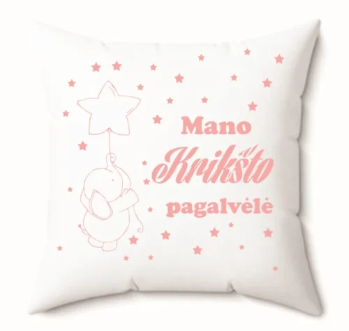 Krikšto pagalvėlė su drambliuku