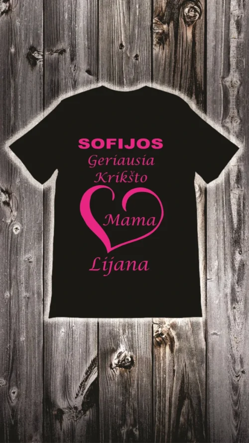 Marškinėliai Krikšto mama Nr. 7