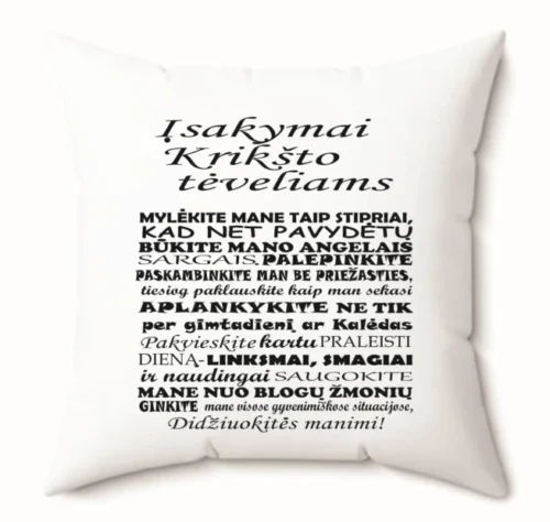 Pagalvė įsakymai Krikšto tėvams