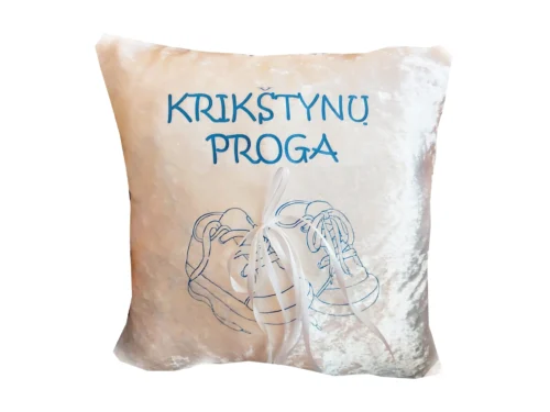 Pagalvė Krikštynų proga žydra