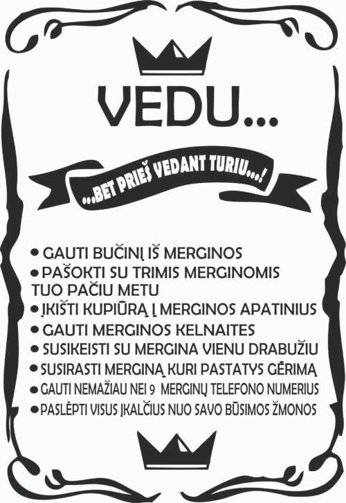 Bernvakario priesaika Nr.2